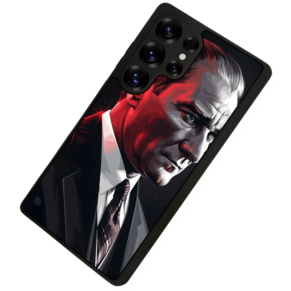 Samsung Galaxy S25 Ultra Uyumlu Mustafa Kemal Ataturk Tasarımlı Glossy Premium Kılıf
