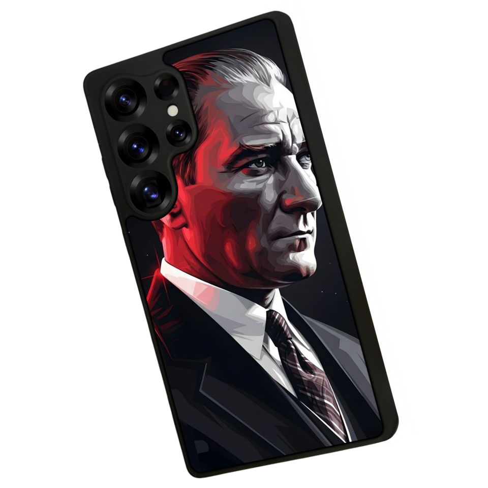 Samsung Galaxy S25 Ultra Uyumlu Mustafa Kemal Ataturk Tasarımlı Glossy Premium Kılıf