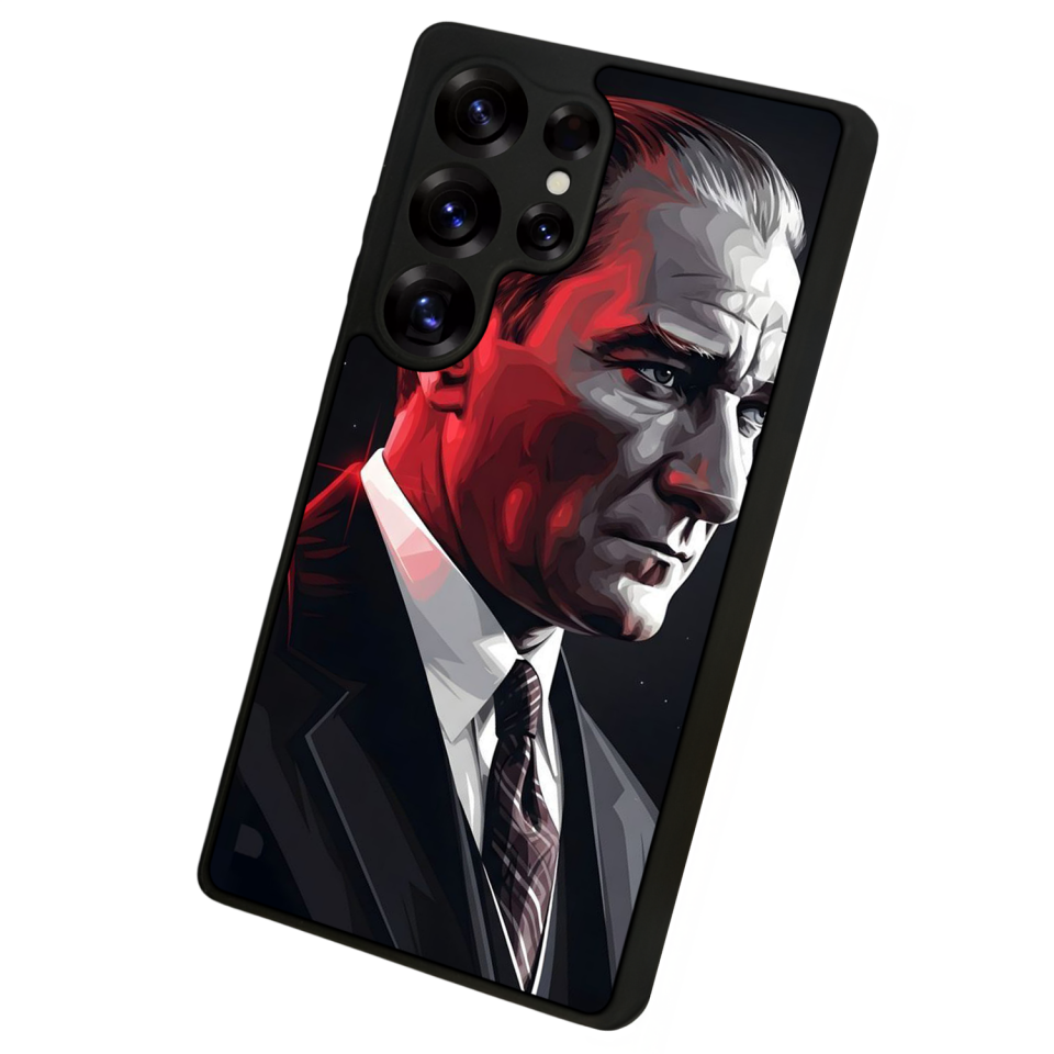 Samsung Galaxy S25 Ultra Uyumlu Mustafa Kemal Ataturk Tasarımlı Glossy Premium Kılıf