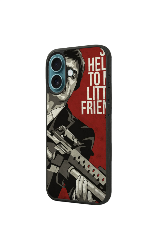 iPhone 16 Plus Uyumlu Scarface Tasarımlı Glossy Premium Kılıf