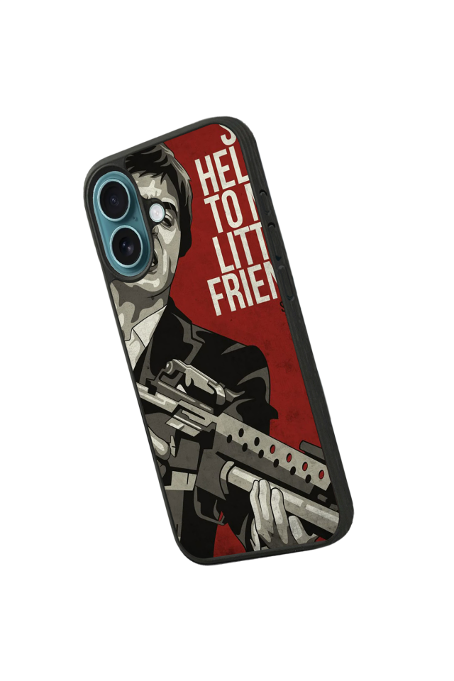 iPhone 16 Plus Uyumlu Scarface Tasarımlı Glossy Premium Kılıf