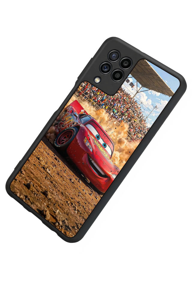 Samsung Galaxy M32 Uyumlu Şimsek McQueen Tasarımlı Glossy Premium Kılıf