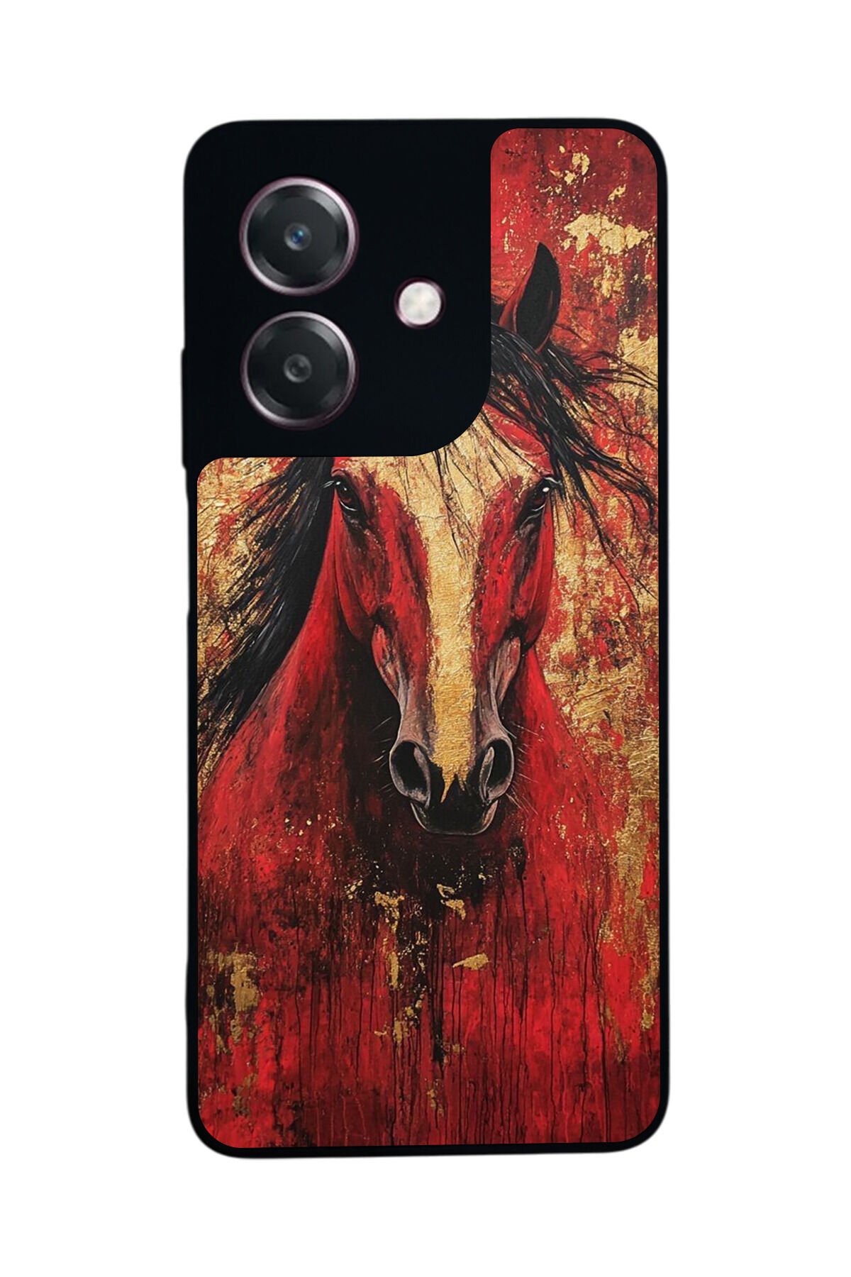 Oppo A3 5G Uyumlu At Horse Tasarımlı Glossy Premium Kılıf