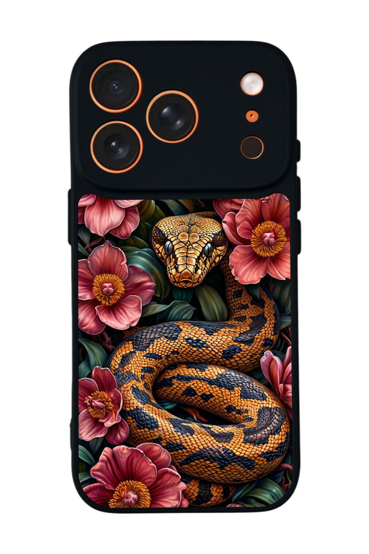 iPhone 17 Pro Max Uyumlu Yılan Tasarımlı Glossy Premium Kılıf