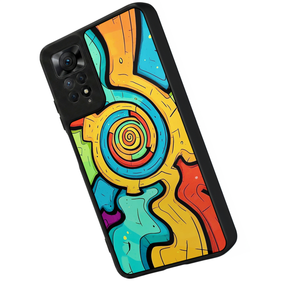 Xiaomi Redmi Note 12 Pro Uyumlu Abstract Tasarımlı Glossy Premium Kılıf