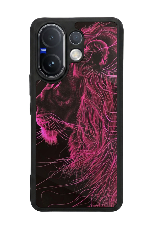 Vivo V60 Uyumlu Aslan Tasarımlı Glossy Premium Kılıf