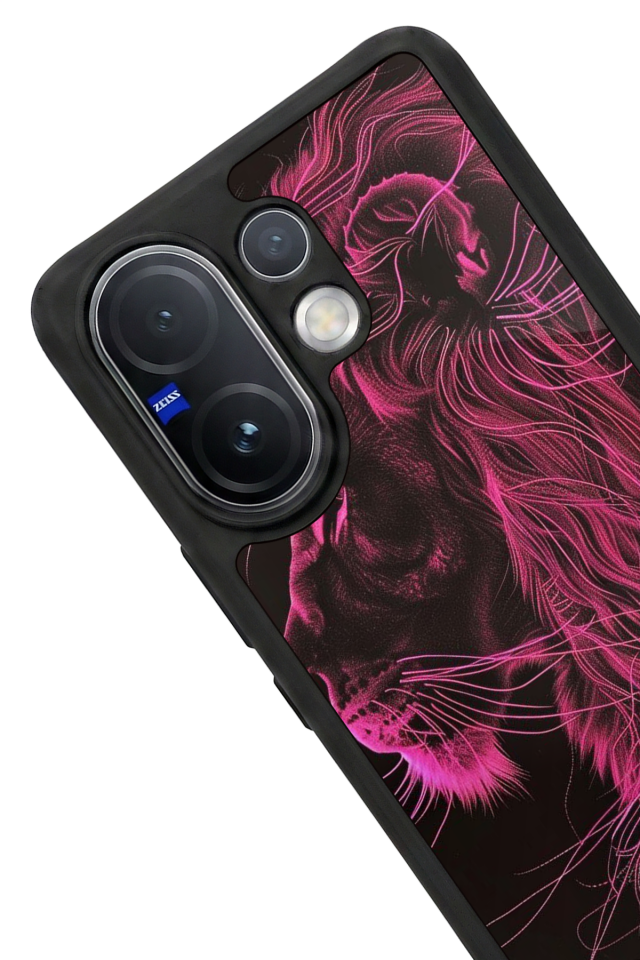 Vivo V60 Uyumlu Aslan Tasarımlı Glossy Premium Kılıf