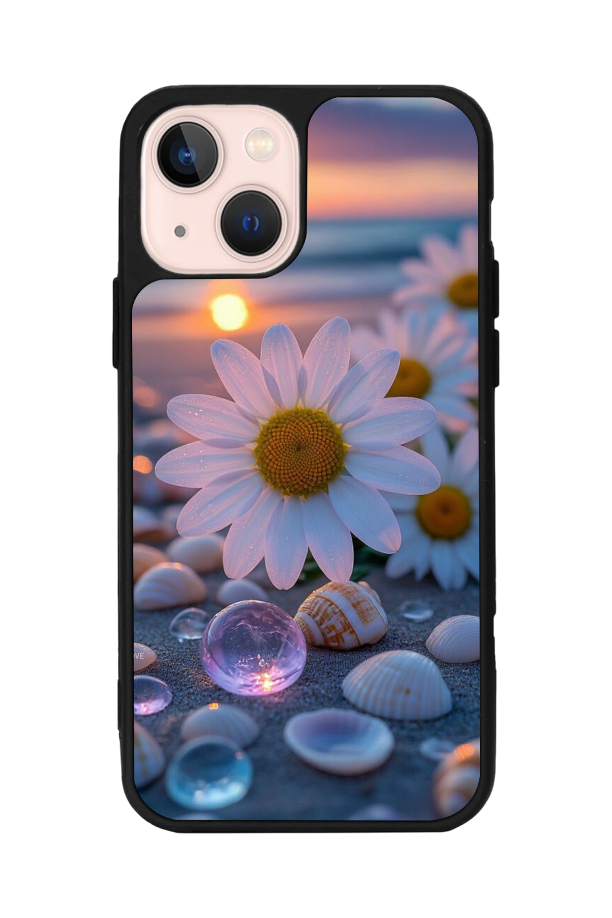 iPhone 13/14 Uyumlu Cicek Tasarımlı Glossy Premium Kılıf