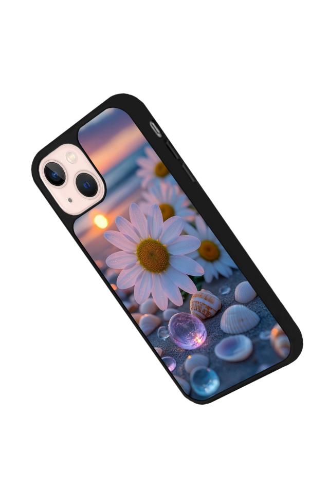 iPhone 13/14 Uyumlu Cicek Tasarımlı Glossy Premium Kılıf