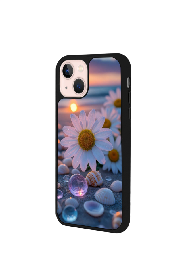 iPhone 13/14 Uyumlu Cicek Tasarımlı Glossy Premium Kılıf