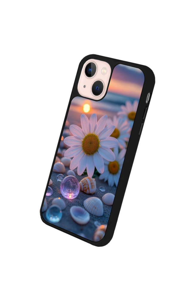 iPhone 13/14 Uyumlu Cicek Tasarımlı Glossy Premium Kılıf