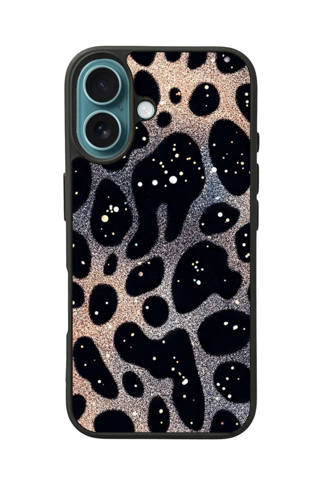 iPhone 16 Plus Uyumlu Hologram Leopar Tasarımlı Glossy Premium Kılıf