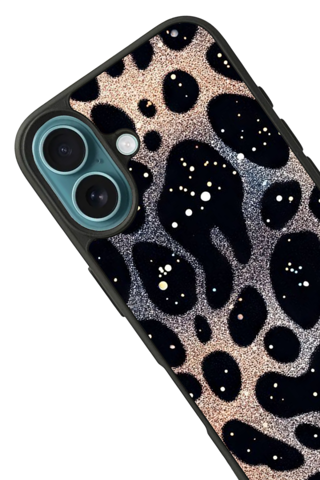 iPhone 16 Plus Uyumlu Hologram Leopar Tasarımlı Glossy Premium Kılıf