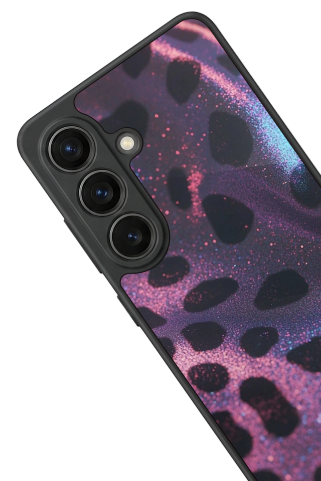 Samsung Galaxy S26 Uyumlu Hologram Leopar Tasarımlı Glossy Premium Kılıf