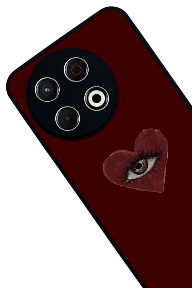 Tecno Spark 30 Pro Uyumlu Kalp Love Tasarımlı Glossy Premium Kılıf