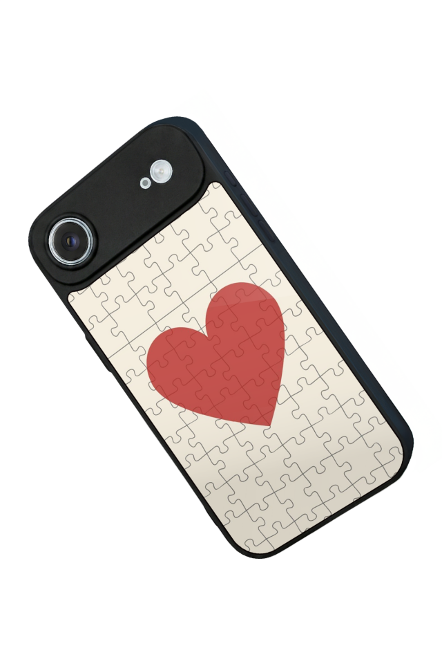 iPhone 17 Air Uyumlu Kalp Love Tasarımlı Glossy Premium Kılıf