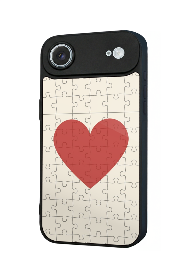 iPhone 17 Air Uyumlu Kalp Love Tasarımlı Glossy Premium Kılıf