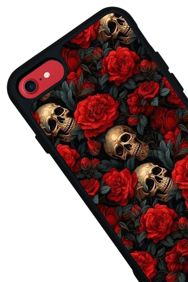 iPhone SE Uyumlu KuruKafa Tasarımlı Glossy Premium Kılıf