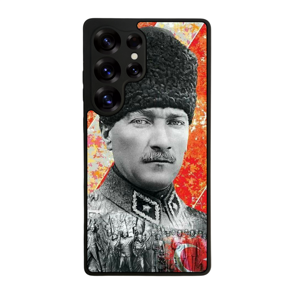 Samsung Galaxy S25 Ultra Uyumlu Mustafa Kemal Ataturk Tasarımlı Glossy Premium Kılıf