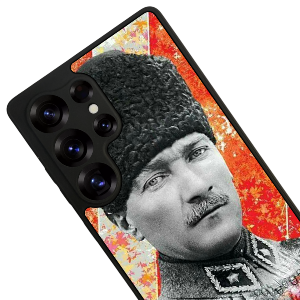 Samsung Galaxy S25 Ultra Uyumlu Mustafa Kemal Ataturk Tasarımlı Glossy Premium Kılıf