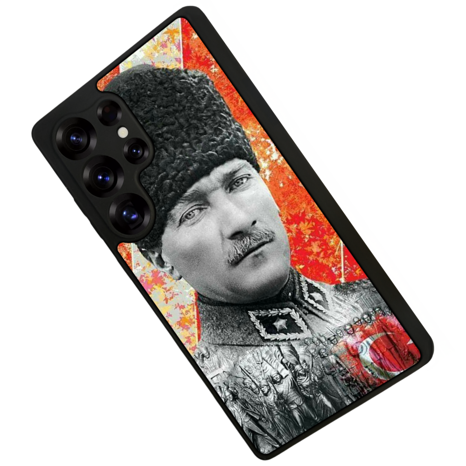 Samsung Galaxy S25 Ultra Uyumlu Mustafa Kemal Ataturk Tasarımlı Glossy Premium Kılıf