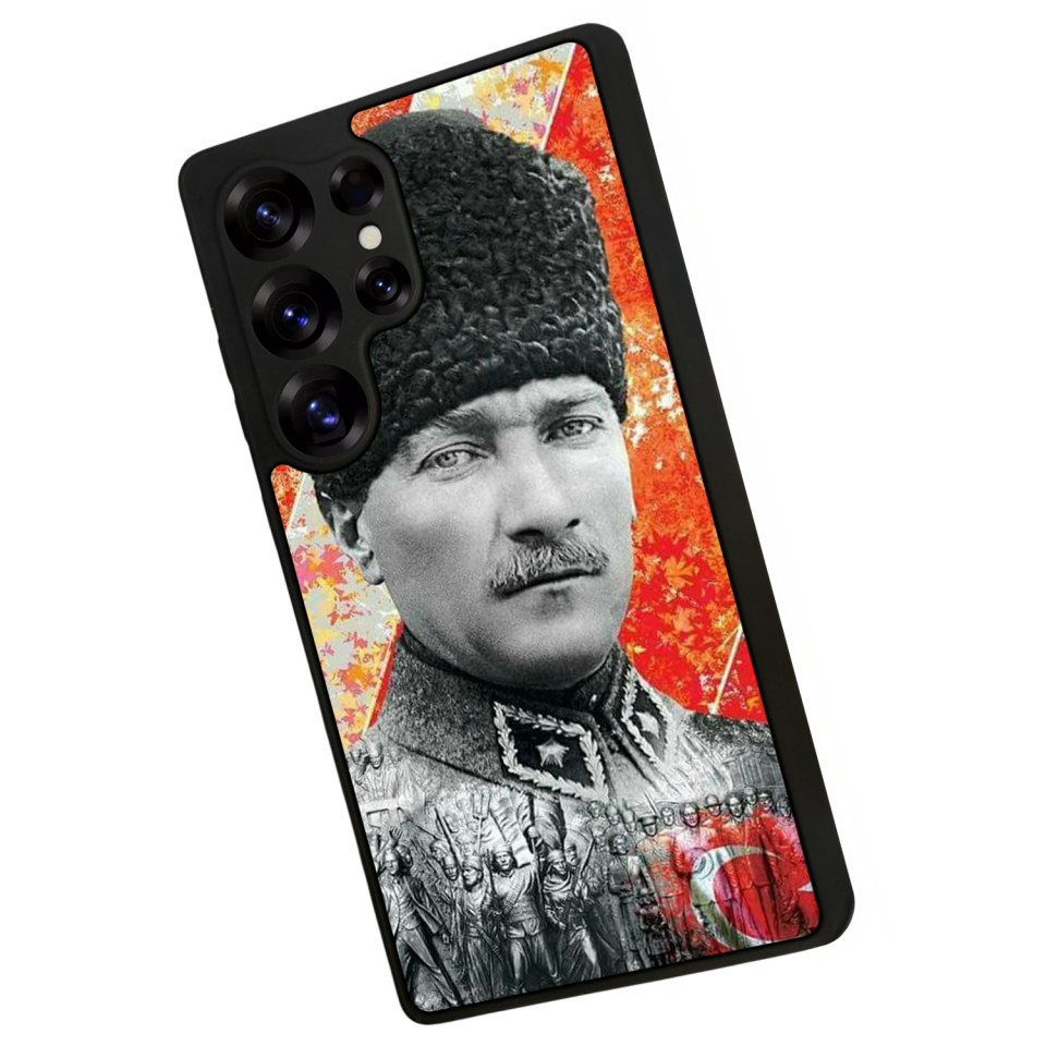 Samsung Galaxy S25 Ultra Uyumlu Mustafa Kemal Ataturk Tasarımlı Glossy Premium Kılıf