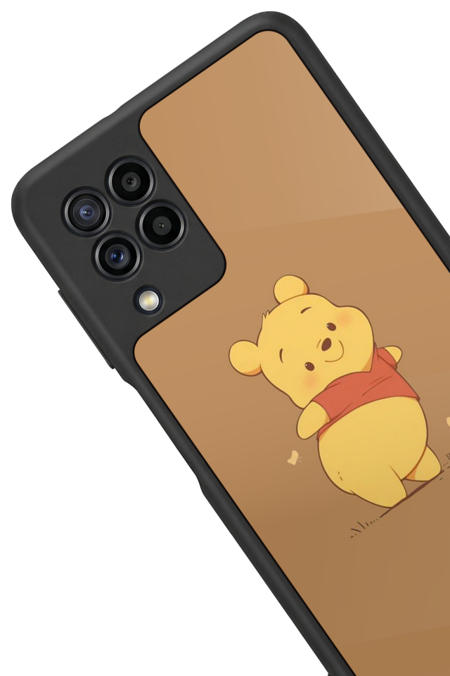 Samsung Galaxy M22 Uyumlu Winnie Tasarımlı Glossy Premium Kılıf