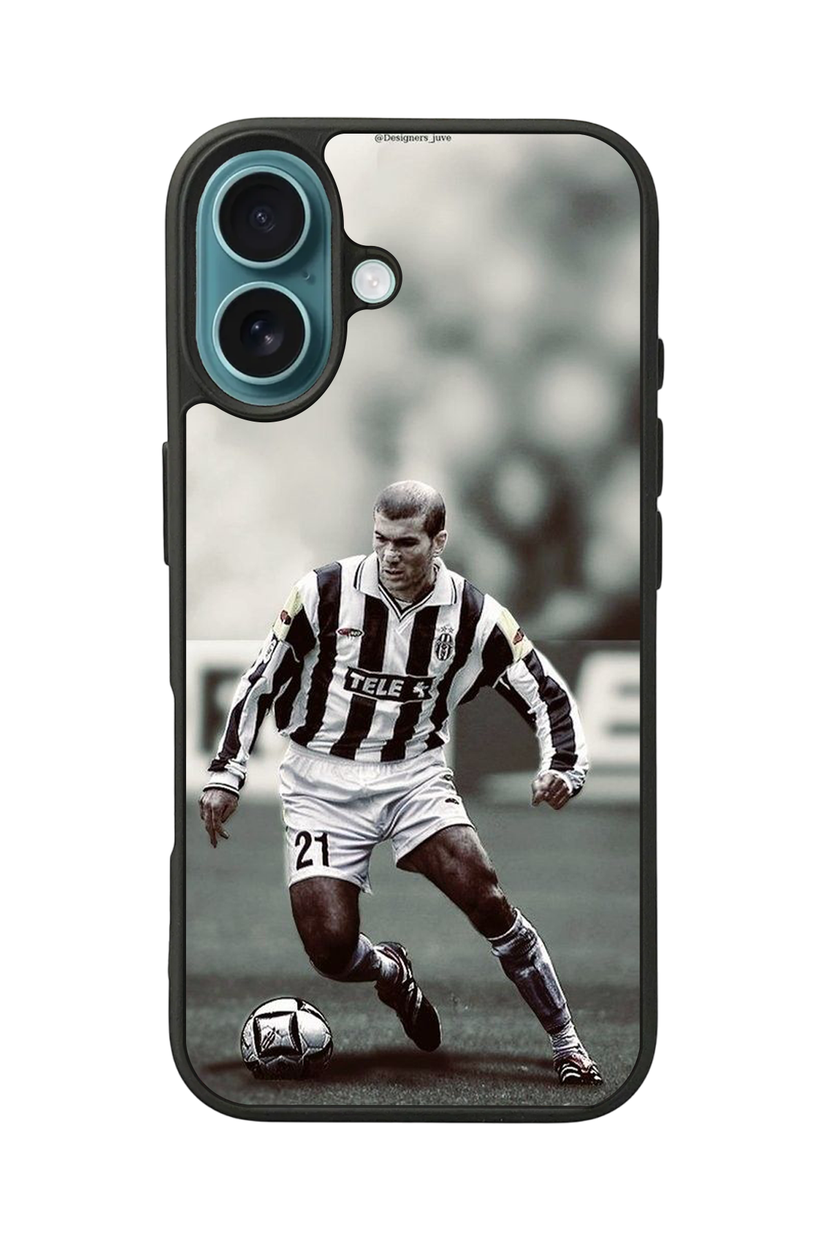 iPhone 16 Uyumlu Zidane Tasarımlı Glossy Premium Kılıf