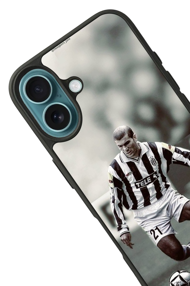 iPhone 16 Uyumlu Zidane Tasarımlı Glossy Premium Kılıf