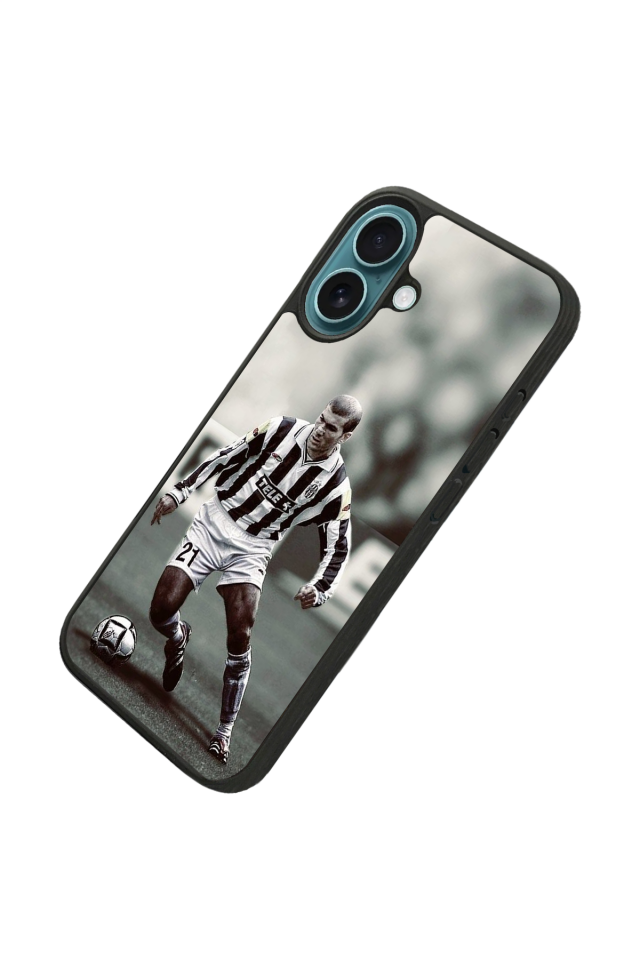 iPhone 16 Uyumlu Zidane Tasarımlı Glossy Premium Kılıf