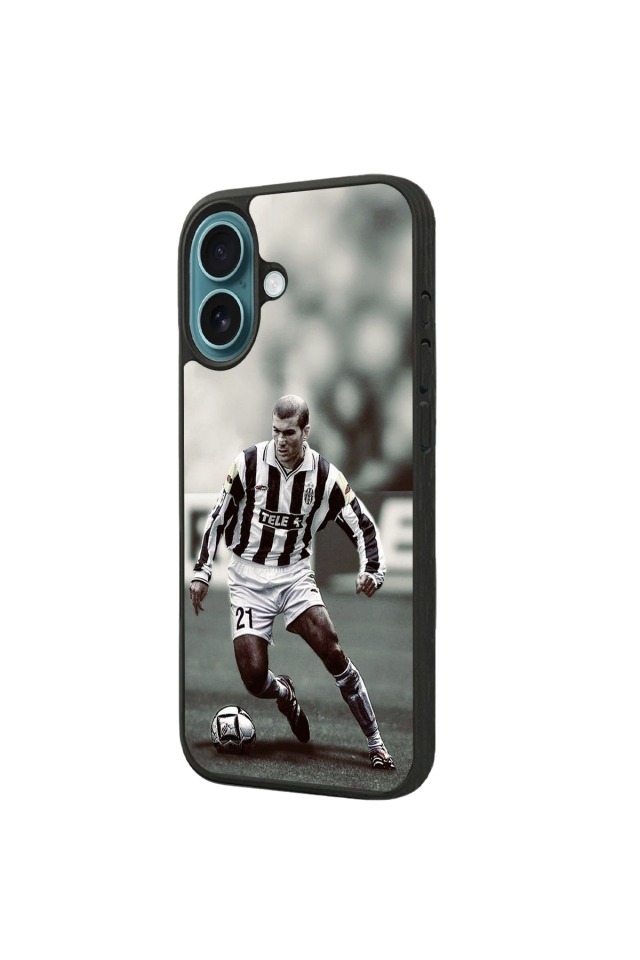 iPhone 16 Uyumlu Zidane Tasarımlı Glossy Premium Kılıf