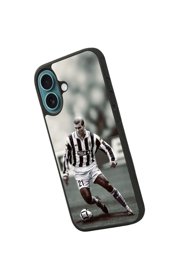 iPhone 16 Uyumlu Zidane Tasarımlı Glossy Premium Kılıf