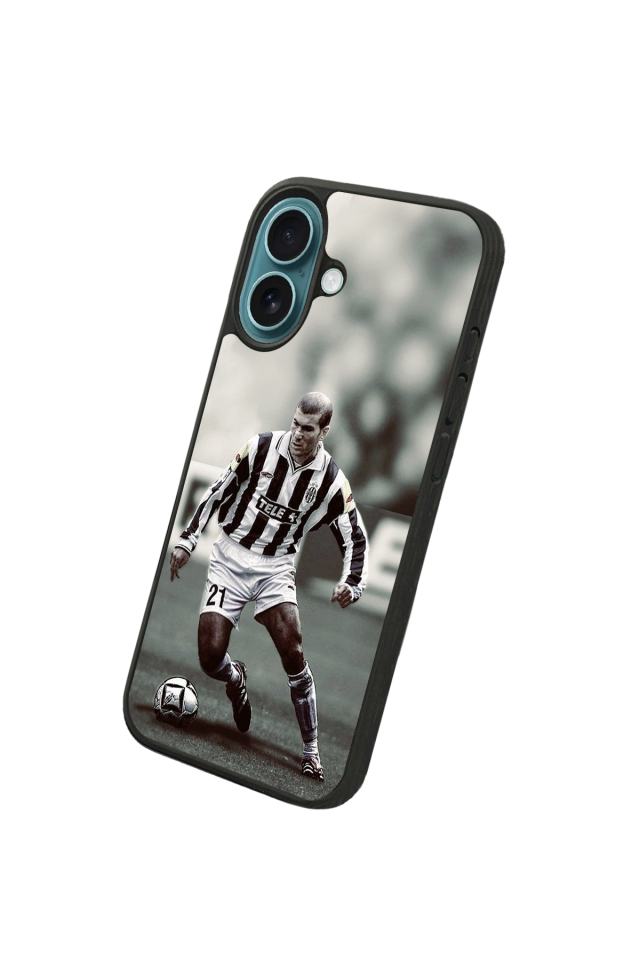 iPhone 16 Uyumlu Zidane Tasarımlı Glossy Premium Kılıf