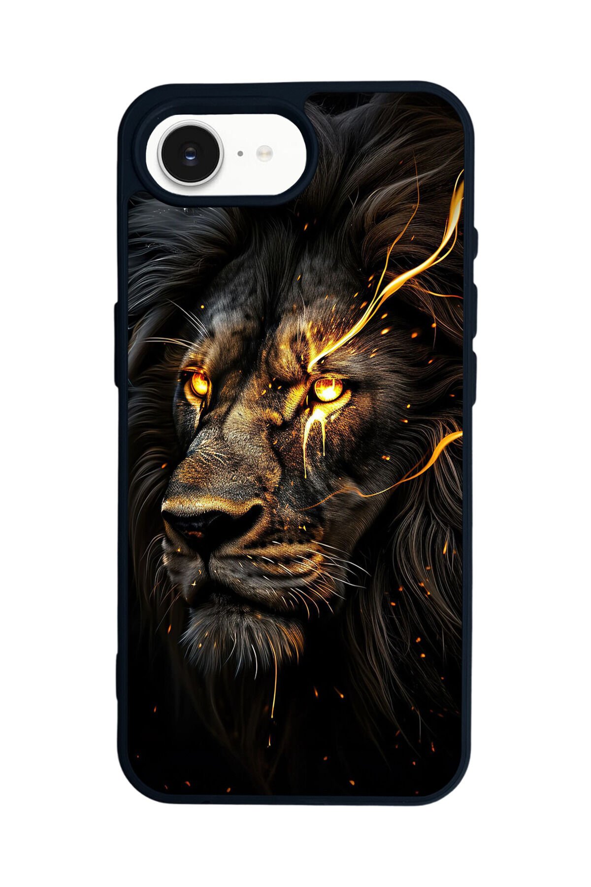 iPhone 16E Uyumlu Aslan Tasarımlı Glossy Premium Kılıf