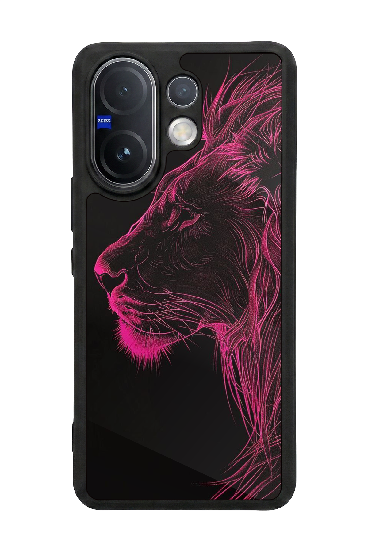 Vivo V60 Uyumlu Aslan Tasarımlı Glossy Premium Kılıf