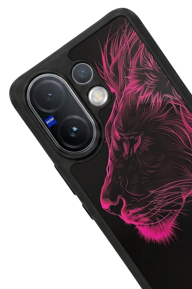 Vivo V60 Uyumlu Aslan Tasarımlı Glossy Premium Kılıf