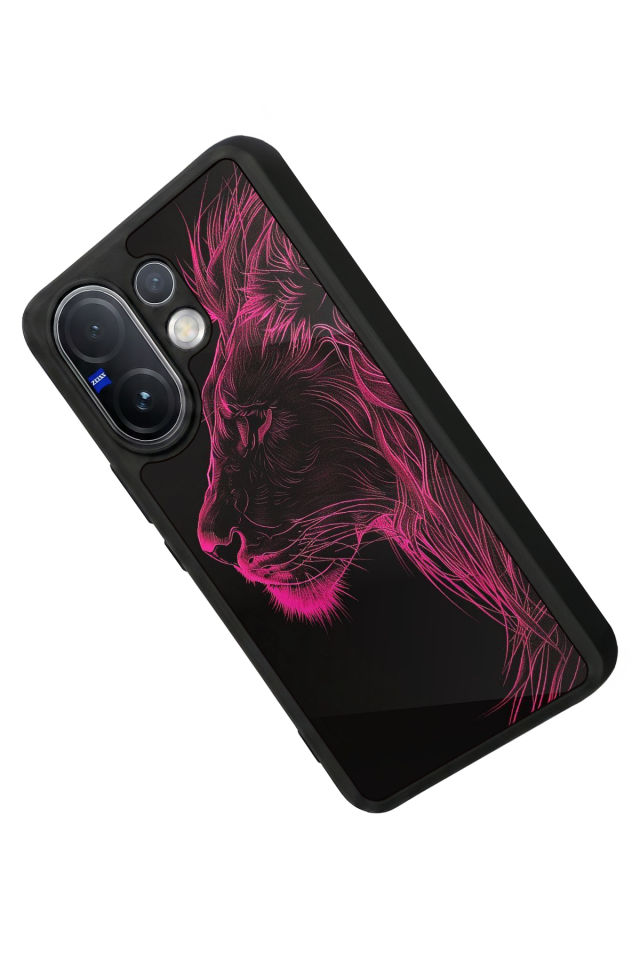 Vivo V60 Uyumlu Aslan Tasarımlı Glossy Premium Kılıf