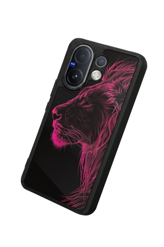 Vivo V60 Uyumlu Aslan Tasarımlı Glossy Premium Kılıf