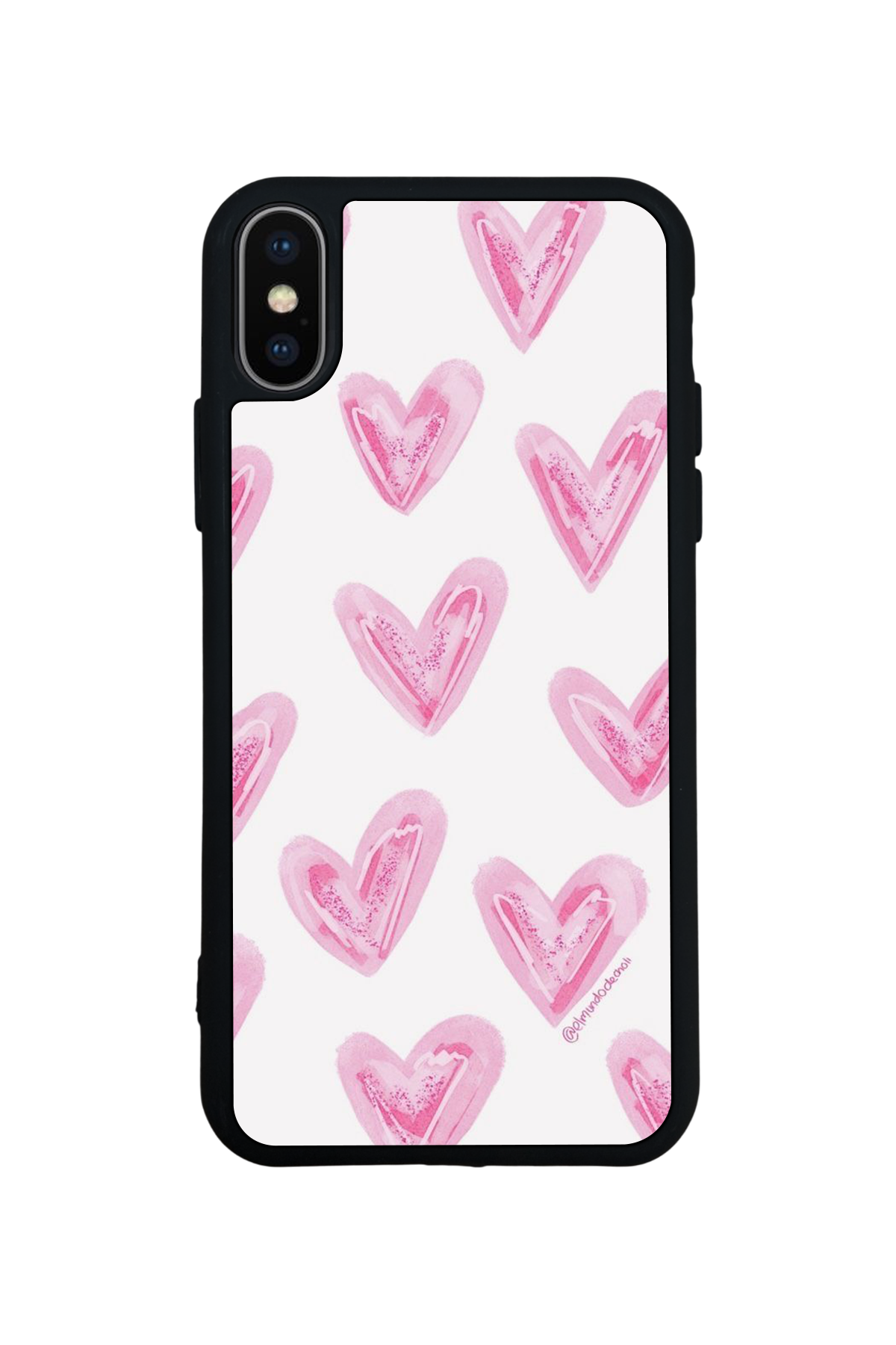 iPhone X/ XS Uyumlu Kalp Love Tasarımlı Glossy Premium Kılıf