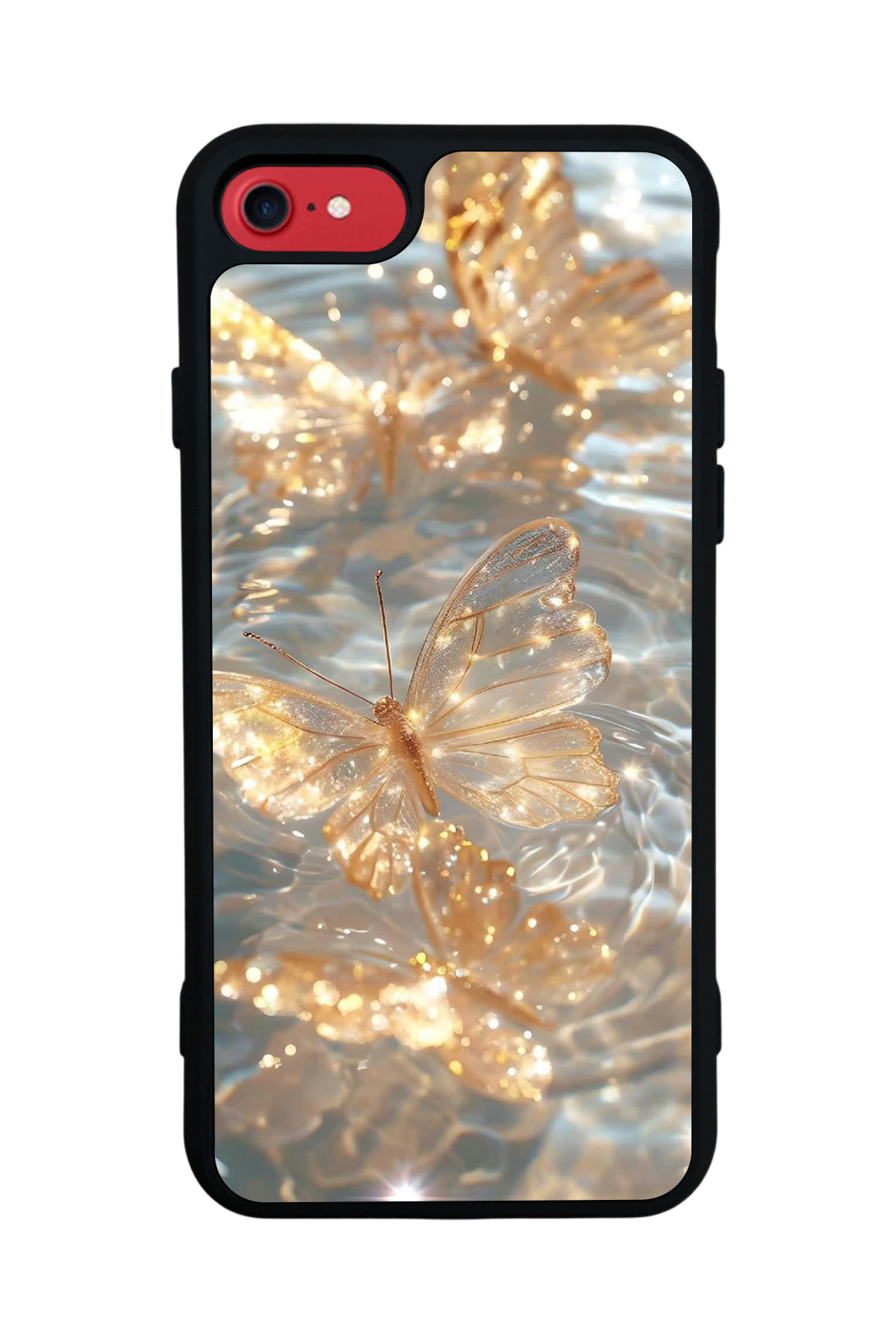 iPhone 8 Uyumlu Kelebek Tasarımlı Glossy Premium Kılıf