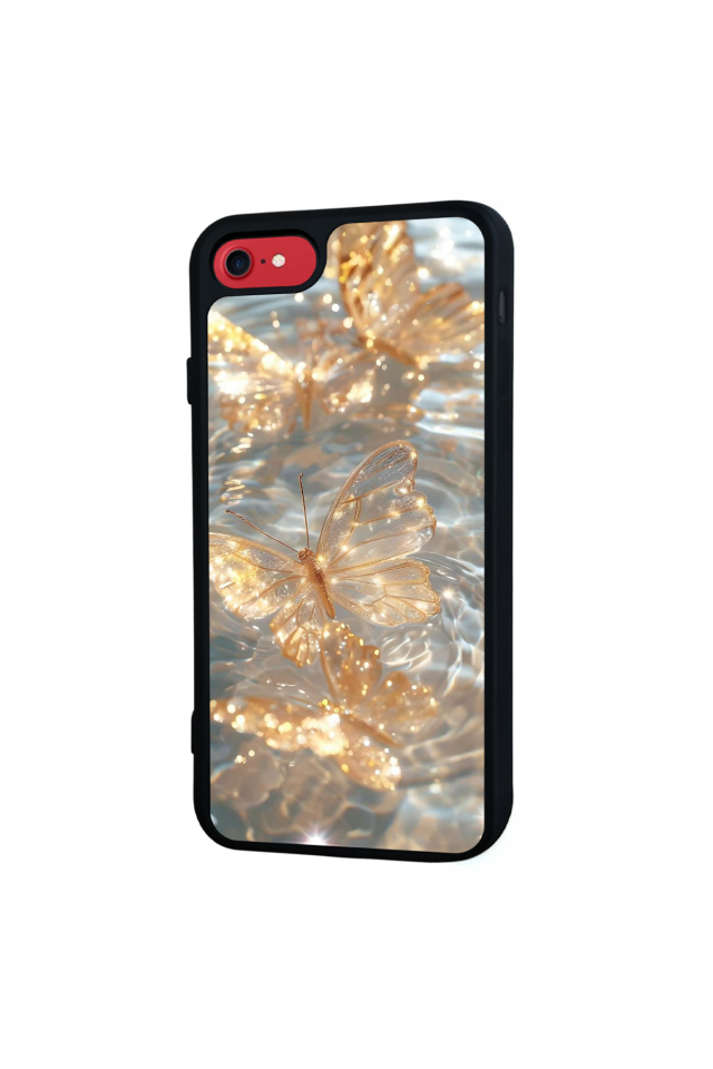 iPhone 8 Uyumlu Kelebek Tasarımlı Glossy Premium Kılıf