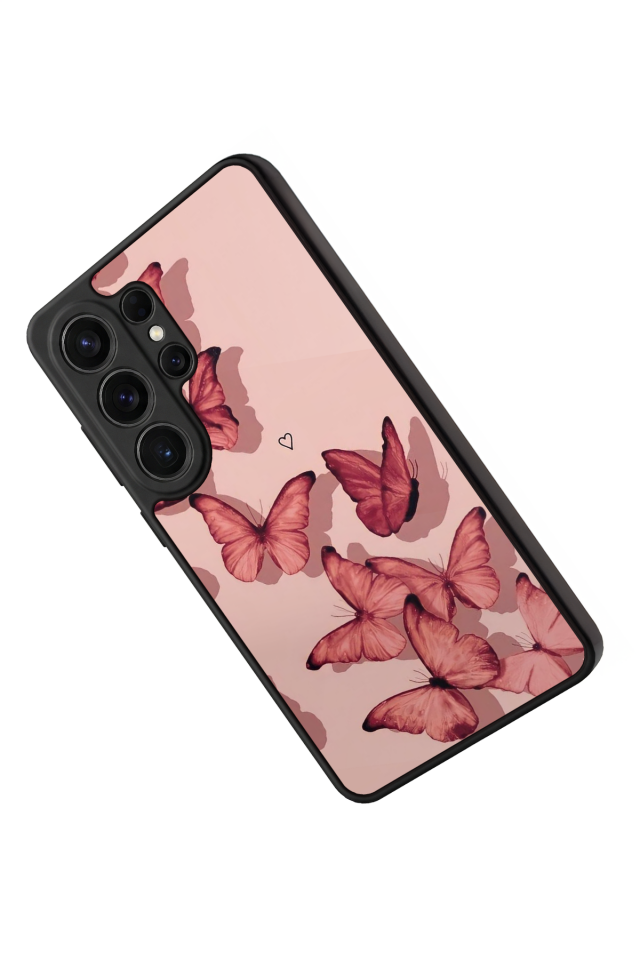 Samsung Galaxy S26 Ultra Uyumlu Kelebek Tasarımlı Glossy Premium Kılıf