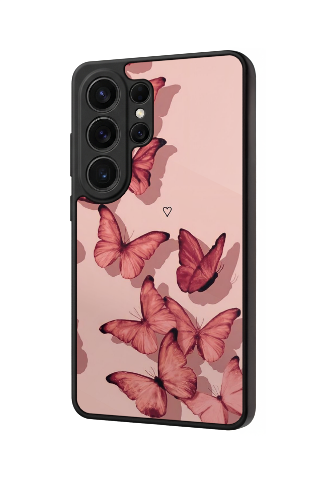 Samsung Galaxy S26 Ultra Uyumlu Kelebek Tasarımlı Glossy Premium Kılıf