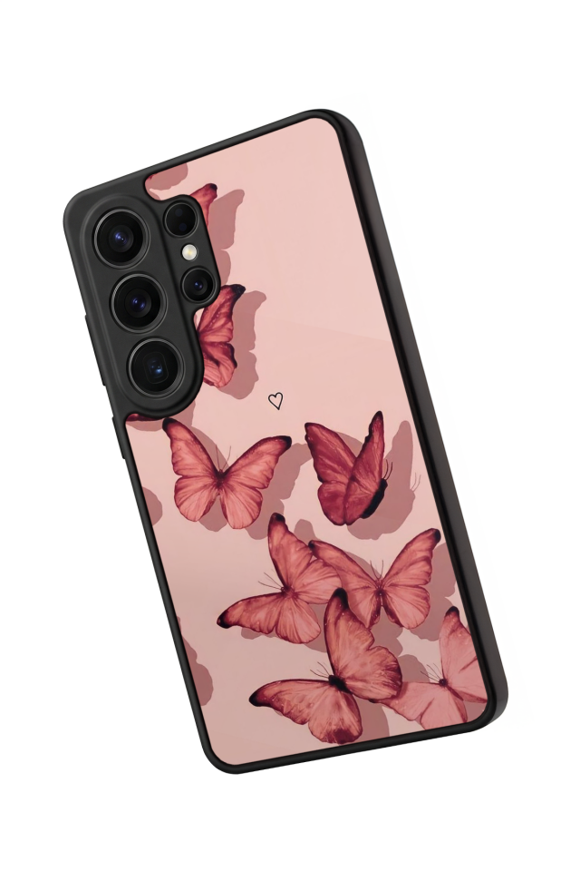 Samsung Galaxy S26 Ultra Uyumlu Kelebek Tasarımlı Glossy Premium Kılıf