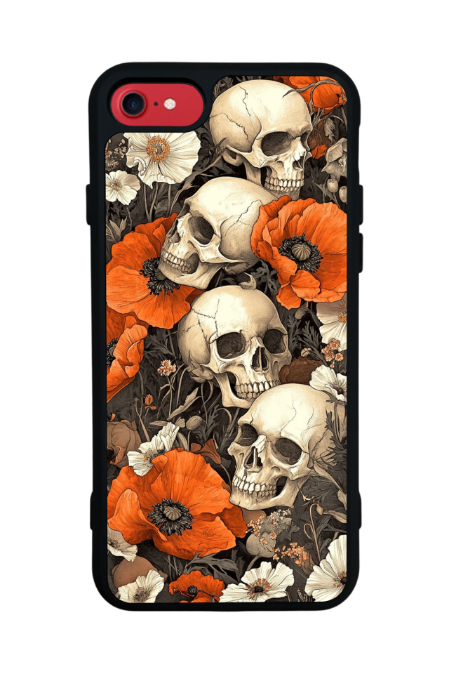 iPhone SE Uyumlu KuruKafa Tasarımlı Glossy Premium Kılıf