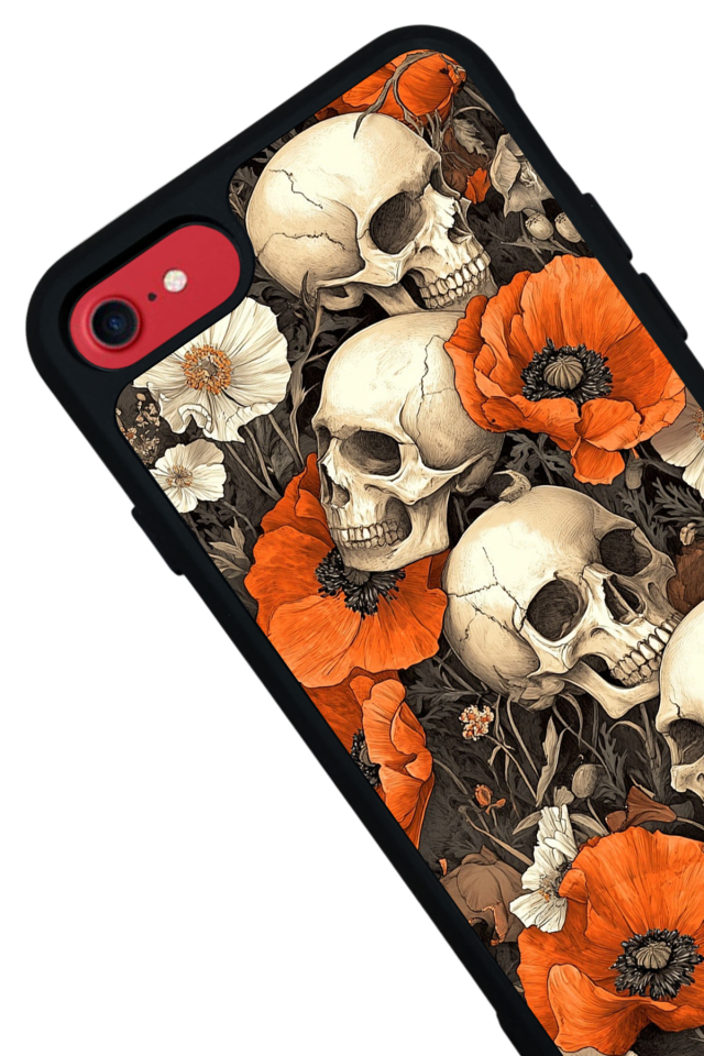 iPhone SE Uyumlu KuruKafa Tasarımlı Glossy Premium Kılıf