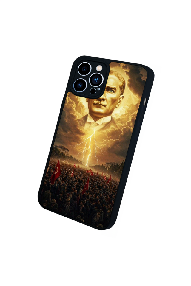 iPhone 12 Pro Max Uyumlu Mustafa Kemal Ataturk Tasarımlı Glossy Premium Kılıf