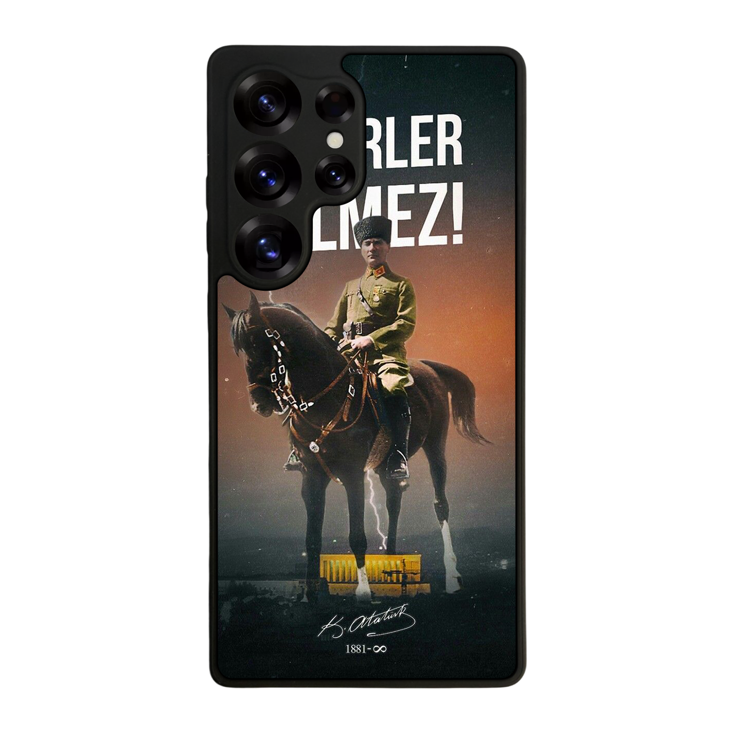 Samsung Galaxy S25 Ultra Uyumlu Mustafa Kemal Ataturk Tasarımlı Glossy Premium Kılıf
