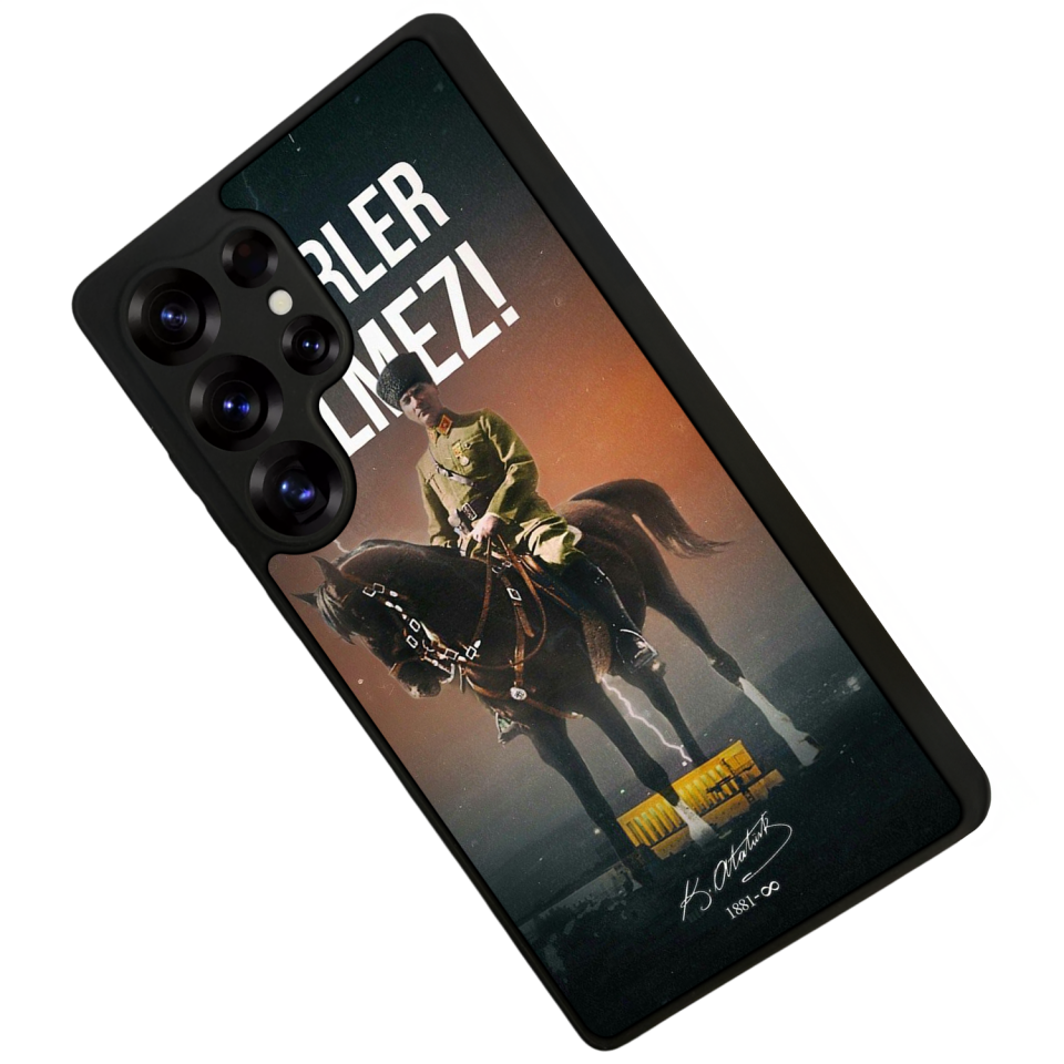 Samsung Galaxy S25 Ultra Uyumlu Mustafa Kemal Ataturk Tasarımlı Glossy Premium Kılıf