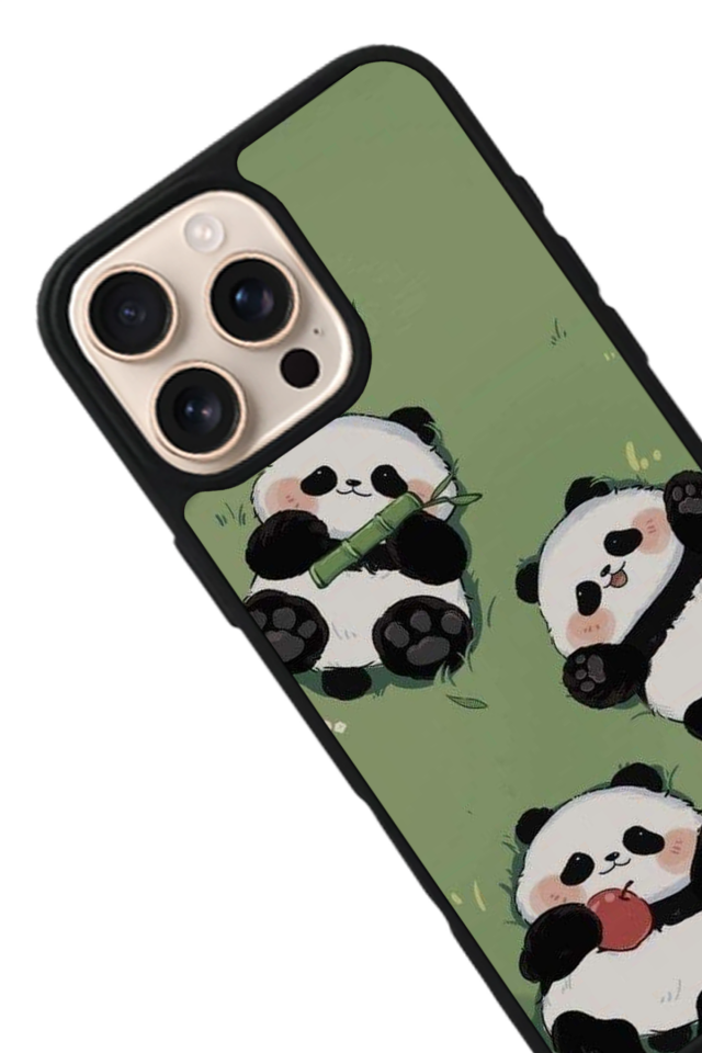 iPhone 14 Pro Max Uyumlu Panda Tasarımlı Glossy Premium Kılıf